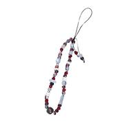 YCHUCH Elegant Beaded Phone Strap New Chinese Aesthetic Mobile Decoration Trendsetting Beaded Cord for Daily Travel Use Ceramic Metal Lanyard