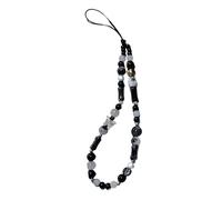 YCHUCH Elegant Beaded Phone Strap New Chinese Aesthetic Mobile Decoration Trendsetting Beaded Cord for Daily Travel Use Ceramic Metal Lanyard