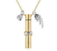 YCHUCH Memorial Ashes Urn Elegant Grateful Carvings Crosses Pattern Cremation Ashes Urn Funeral For Dog Elegant Aluminum Memory