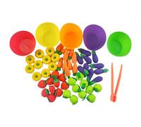 YCHUCH Safe and Sturdy ABS Materials Educational Toy Set for Toddler to Learn About Fruits and Vegetables Through Play Creative Play for Toddler
