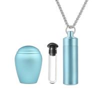 YCHUCH Simple Casket Ashes Jar Vessel Ashes For Pet Urn Carvings Necklace Memorial Small Cylinder Urn Container Sympathy Gift For Pet Loss