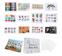 YCHUCH Toddler Activity Book Preschool Busy Learning Educational Toy for Color Shape Cognition Coloring Busy Preschool Activity Book