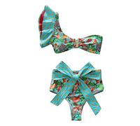 YCHUCH Women Sexy 2pcs Bikini Set Cutout One Shoulder Ruffled Patchwork V-Neck Swimsuit Floral Belted High Waist Bathing Suit One Shoulder Ruffled Beachwear