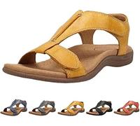 YCHXI Women's Comfy Orthotic Sandals, Women'S Comfy Orthotic Sandals, Women's Arch Support Flat Sandals (Color : Yellow, Size : 7 UK)