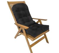 YCHYLIQ Adirondack Chair Cushion, Waterproof, High Back, Outdoor/Indoor, Black, 43.31" x 19.68" x 3.1"