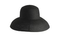 YCHYLIQ Hat Summer Hat New Female Sun Hat Folding Beach Hat Travel Sunscreen Hepburn Wind Sun Hat -Black
