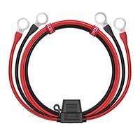 YCIND 3/8" Ring Eyelet Terminal Battery Boost Cable Heavy-Duty 30A Fuse 12V/24V 12AWG Cord 3Ft