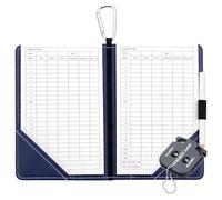 YciVhh Golf Scorecard Holder, Leather Golf Scorebook and Scorekeeper Set, Portable Foldable Design, Ideal Golf Scorecard Pocket Notebook for Men & Women
