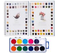 YciVhh Watercolour Paint Set, 3pcs Watercolour Sets for Adults, Watercolour Set, Compact Design Ideal for Art Lovers, Beginners and Professional Painters(Bouquets And Birds)