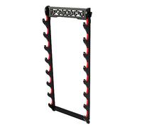 YCJvex Sword Holder Stand Wall Mount Velvet Padded Samurai Sword Stand Display Wall Hanger Sword Rack Japanese Wakizashi Hobby Collection for Men (8-Tier)