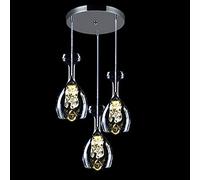 YCJXY Pendant Lights, Minimalist Gorgeous V-intage Wine Bottle LED Pendant Lights 110V 220V 1-6 Lights Pendant Acrylic Shades(A 3 lights,Warm white)