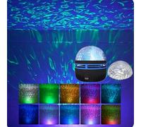 Yckeogln Northern Lights Projector, 2 in 1 Northern Dimension Light and Ocean Waves, 14 Lighting Effects, LED Colour Changing Lamp for Home Decoration