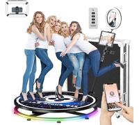 YCKJNB 360 Photo Booth 45.3" Machine,7 People Stand,Free Custom Logo,Software, RotatingSpinner Camera Booth