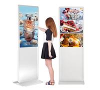 YCKJNB 43" Touchscreen Kiosk - Portable LCD Screen, Floor Standing Digital Signage, Interactive Display Board