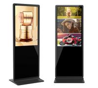 YCKJNB 55" Digital Signage Display Kiosk, 4K UHD Freestanding LCD Advertising Screen with 4 Wheels, 450 Nits Commercial Digital Poster with WiFi/HDMI/USB, Android OS for Retail & Malls