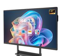 YCKJNB 85 inch 4K Touchscreen Smart Board, UHD Display Electronic Whiteboard, 8GB RAM, 128GB ROM, Built in Ultra High Definition Camera, Microphone, Support WiFi, Bluetooth, HDMI (Wall Mount Only)