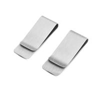 YCLFHOO 2 Pcs Stainless Steel Money Clip,Silver Super Slim Money Holder,Cash Clip,Credit Card Holder,Money Clips,Durable Minimalism Wallet for Men Women
