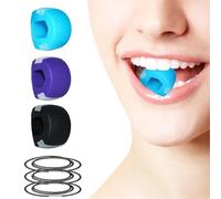 YCLFHOO 3 Pcs 3 Levels of Jaw Trainer Ball,Jaw Exerciser,Jawline Fitness Ball,Double Chin Trainer Ball,Jaw Muscle Exerciser with Rope Transparent box,Jaw Chewing Ball for Exercises Facial Muscles Men