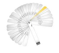 YCLFHOO 32 Pcs Stainless Steel Feeler Gauge,Blades Steel Feeler Gauge,Dual Marked Metric and Imperial,Imperial Gap Measuring Tool for Guitar/Spark Plug/Piston Measure