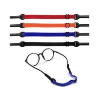 YCLFHOO 4 Pcs Adjustable Glasses Straps,Sunglasses Lanyard,Sports Eyeglass Strap with Silicone Holder Strap,Eye Glasses String Holder Retainers for Men Women