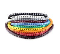 YCLFHOO 500 PCS Wire Cord Cable Marker Set,Wire Numbering Marker 0 to 9 Number,Cable Marker Colorful Tool,PVC Cable Markers,Insulation Marking for Electrical Cord Management Fix Cables