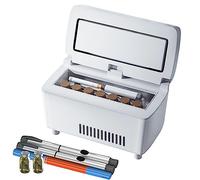 Yclty Mini Insulin Travel Case Cooler, 2-8°C Medical Refrigerator, Insulin Pen Case with Portable Backpack - 8.3x3.7x3.6in (Size : Lithium Battery x 2)