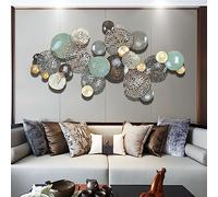 YCNLYSSR 3D Metal Wall Art Decor - Handmade Stereo Room Sculpture for Living Room, Bedroom, Bathroom - Creative Round Home Decoration
