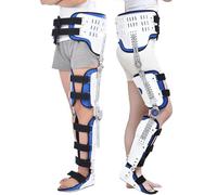 YCNLYSSR Adjustable Knee Ankle Foot Orthosis Brace, Hip Braces with Walking Boots for Fracture Equipment, Brace,Right-M