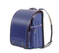 YCNLYSSR Backpack PU Leather Bag Automatic Satchel Reduce The Burden Japanese School Bag (Blue 35 * 27 * 18cm)