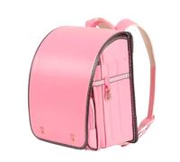 YCNLYSSR Backpack PU Leather Bag Automatic Satchel Reduce The Burden Japanese School Bag (Pink 35 * 27 * 18cm)