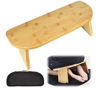 YCNLYSSR Bamboo Folding Meditation Bench, Meditation Kneeling Stool Seiza Bench - Ideal for Vipassana and Transcendental Meditation