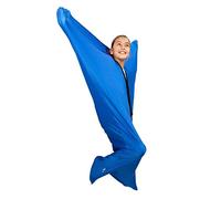 YCNLYSSR Breathable Sensory Full-Body Sock Snaps Closure Cozy Sensory Wrap Hug Bag Cocoon Socks For Kids & Aldults Autism, Anxiety, Adhd, Asperger's Syndrome (Color : Blue, Size : XL/X-Large)