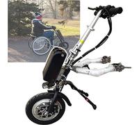 YCNLYSSR Converting a Manual Wheelchair to a Power Wheelchair,500W Wheelchair Pull Device with LCD Display & Dual Disc Brakes - Electric Handcycle AttachmentUSB Charging,for Manual Wheelchairs,A