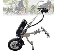 YCNLYSSR Electric Wheelchair Attachment, 500W 12-Inch Tractor Pull Device with Front Light, 65km Endurance, 3-Speed Adjustment Handcycle for Disabled