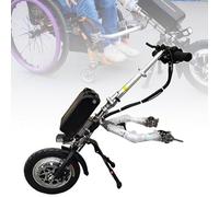 YCNLYSSR Electric Wheelchair Attachment, 500W 12-Inch Tractor Pull Device with Front Light, 65km Endurance, 3-Speed Adjustment Handcycle for Disabled