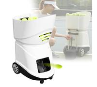 YCNLYSSR Portable Tennis Practice Equipment, Automatic Tennis Practice Equipment, Ball Launcher with Remote Control, Serve Covers The Entire Court for Tennis Training
