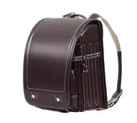 YCNLYSSR Ransel Randoseru Backpack PU Leather Bag Automatic Satchel Reduce The Burden Japanese School Bag,Red,35 * 27 * 18cm