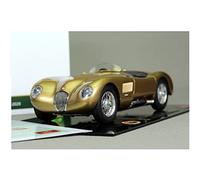 YCNXEB 1 18 For Jaguar C-Type 1952 Gold Commemorative Edition Alloy Car Model Simulation Collection Decoration Classic Car's Set