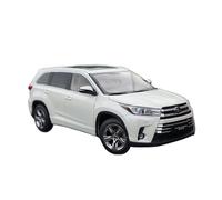 YCNXEB 1:18 For Toyota 2018 New Highlander HIGHLAND Sbcale Model Car Metal Static Decoration Collection Classic Cars Collectible(White)