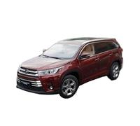 YCNXEB 1:18 For Toyota 2018 New Highlander HIGHLAND Sbcale Model Car Metal Static Decoration Collection Classic Cars Collectible(Red)