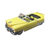 YCNXEB 1/43 Cadillac Cadillac Eldorado Convertible Live Top American Alloy Collector Car Model Classic Cars Collectible(Yellow)