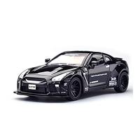 YCNXEB Decoration Home Diecast Car For GTR Pull Back Scale 1 32 Alloy Toy Simulation Suitable Collection Classic Cars Collectible(Black)