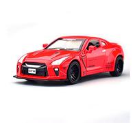 YCNXEB Decoration Home Diecast Car For GTR Pull Back Scale 1 32 Alloy Toy Simulation Suitable Collection Classic Cars Collectible(Red)