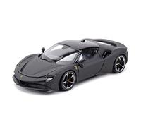YCNXEB For Ferrari SF90 Stradale 1 24 Black Sports Car Static Die Cast Vehicles Collectible Model Car Classic Car's Set