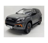 YCNXEB Model Car 1 18 For Isuzu Mu-X 2019 Matte Black SUV Alloy Simulation Car Model For Adult Business Gift Classic Cars Collectible
