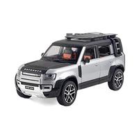 YCNXEB Model Car 1 24 Defender SUV Alloy Car Model Diecast Vehicles Metal Simulation Collections For Classic Cars Collectible(Silver)