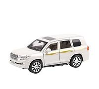 YCNXEB Model Car 1 24 For Land Cruiser LX570 Diecast Car Model Alloy SUV With Sound Light Pull Back Classic Cars Collectible(White)