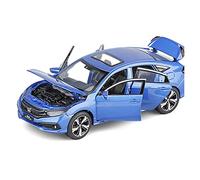 YCNXEB Model Car 1 32 For Honda Civic 2019 Alloy Die Casting Model Toy Car With Sound And Light Classic Cars Collectible(Blue)