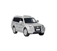 YCNXEB Model Car 1 32 For Mitsubishi Pajero V97 Alloy Simulation Off Road Vehicle Model Pull Back Music Classic Cars Collectible(Silver)
