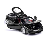 YCNXEB Model Car For Ferrari J50 Sport-car 1 32 Diecast Model Metal Alloy High Cars Lights Car Toys For Boy Vehicles Classic Cars Collectible(Black)